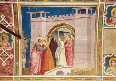 The Meeting of Joachim and Anne at the Golden Gate, c.1305 by Giotto di Bondone